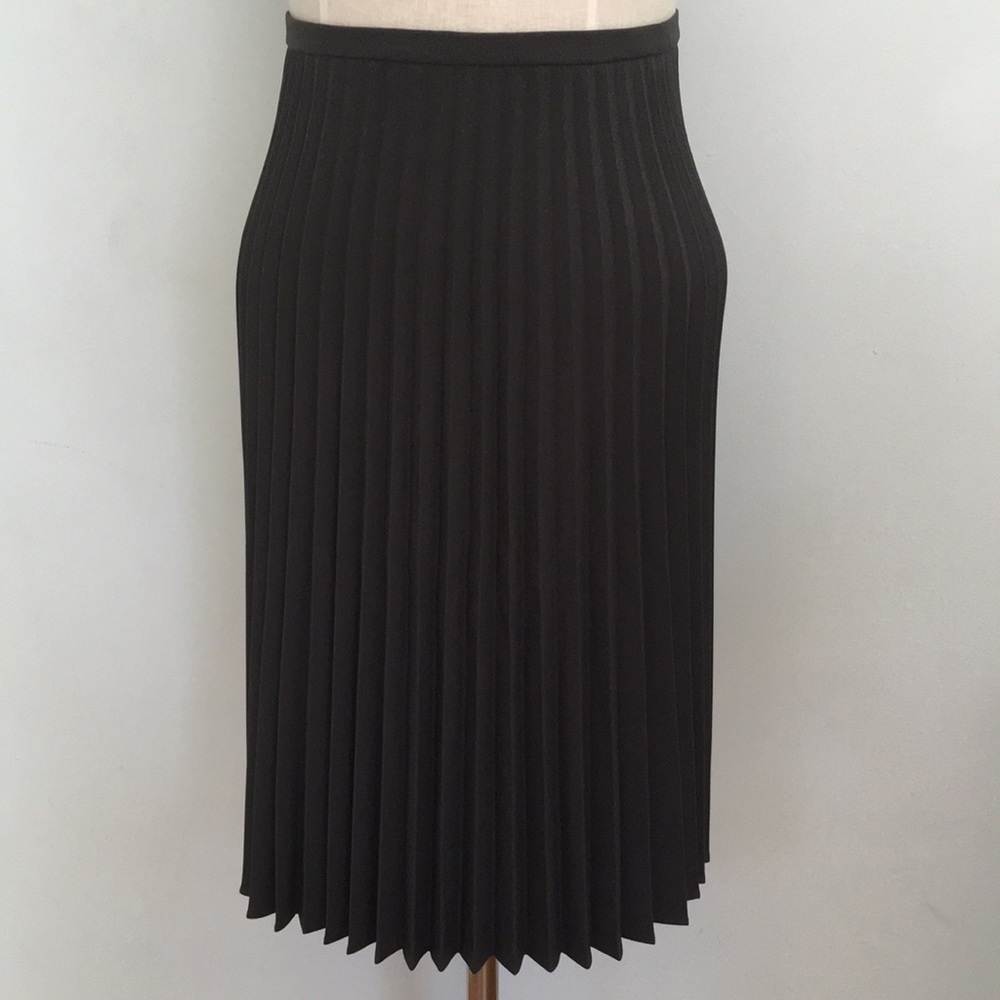 French Connection Womens A-Line Pleated Skirt Gray
